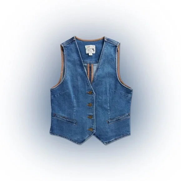 Tecovas Women's Denim Vest- XL - Picture 6 of 14